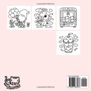 Back cover of the Cozy Valentine Colouring Book